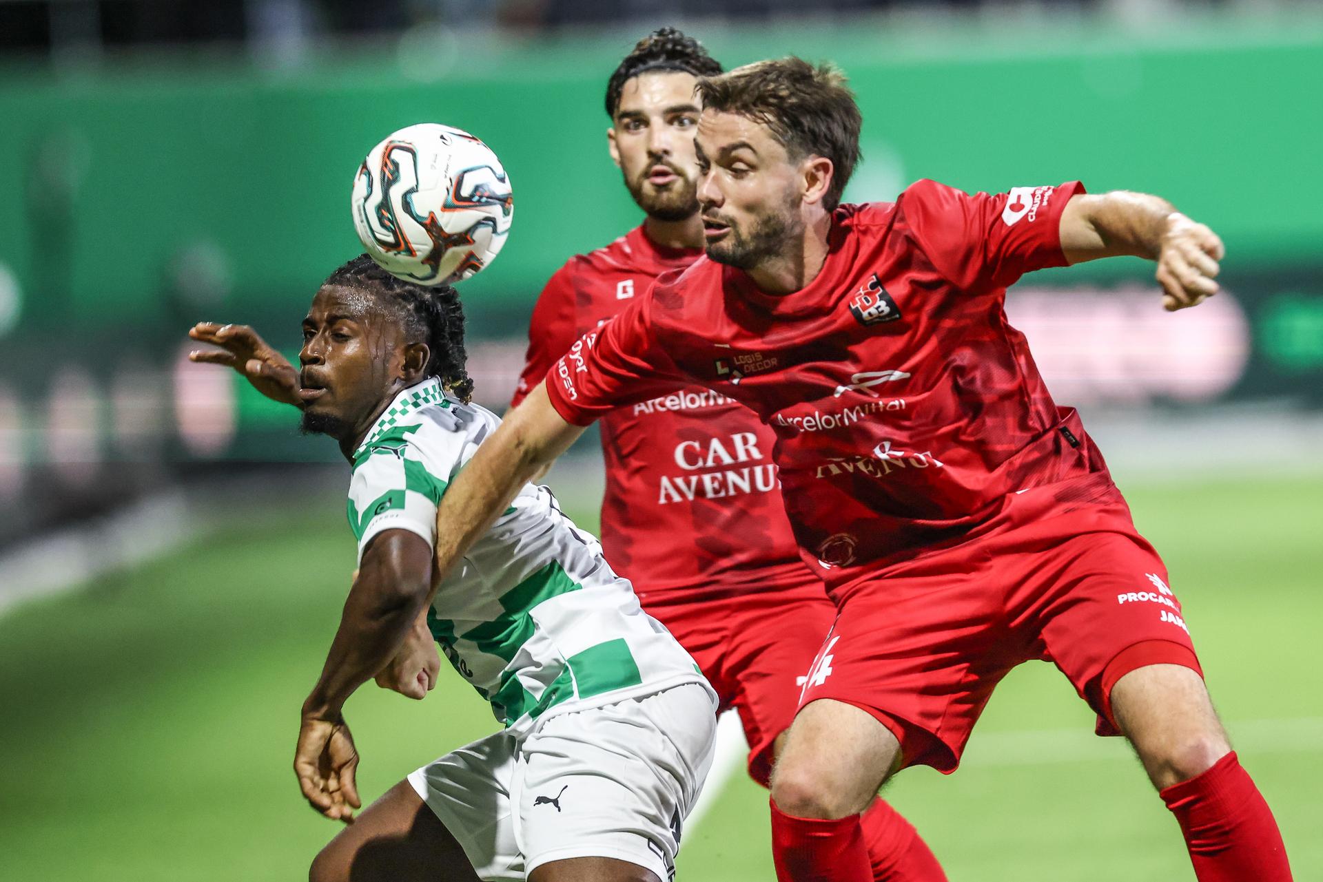 RAAL's Mohamed Yaya Guindo pictured during a friendly game between RAAL La Louviere and Luxembourg team Differdange, Saturday 28 June 2025 in La Louviere, in preparation of the upcoming 2025-2026 season. BELGA PHOTO BRUNO FAHY