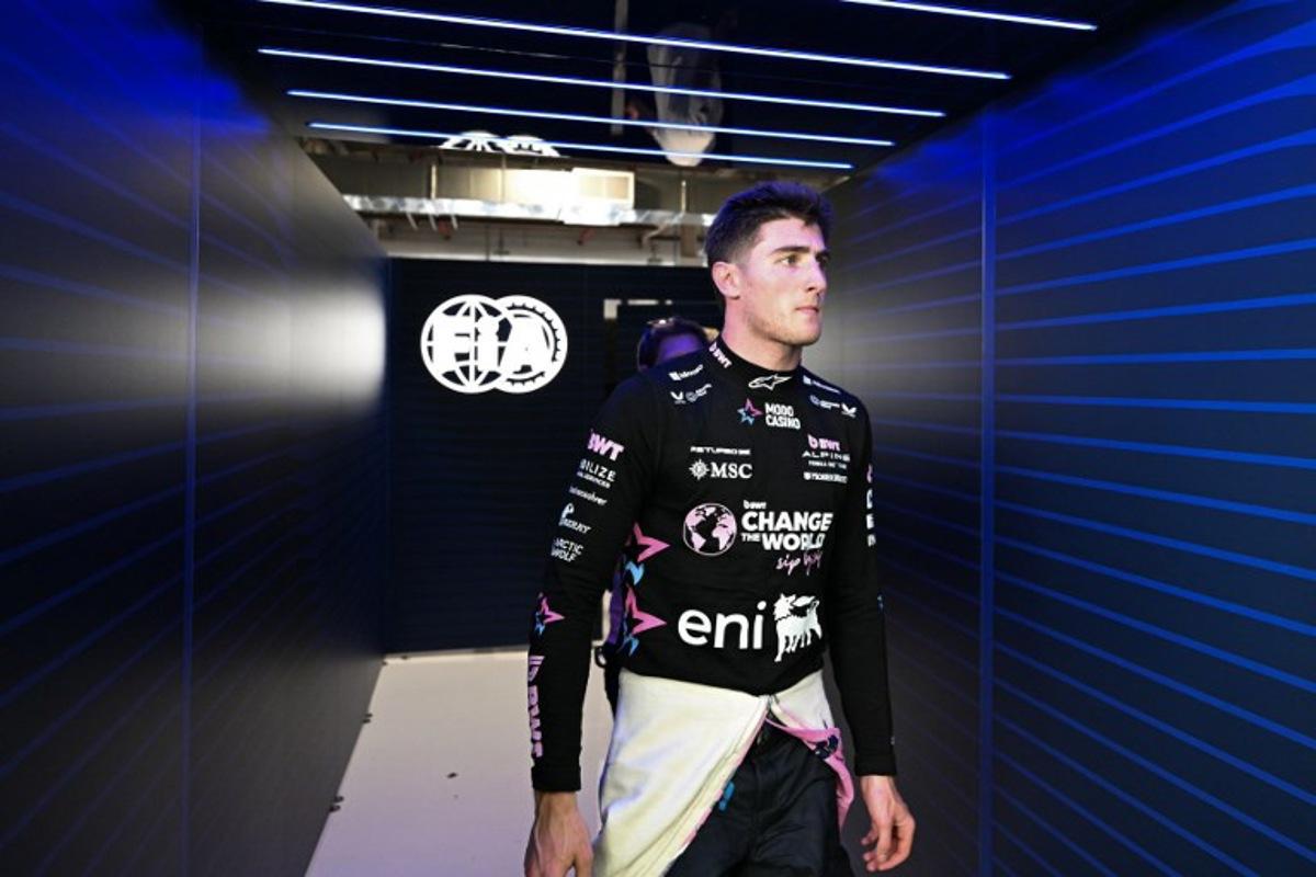 Alpine's French driver Jack Doohan exits the garage after the qualifying session for the 2025 Miami Formula One Grand Prix at Miami International Autodrome in Miami Gardens, Florida, on May 3, 2025.   CHANDAN KHANNA / AFP