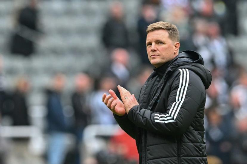 (FILES) Newcastle United's English head coach Eddie Howe applauds the fans at the end of the English Premier League football match between Newcastle United and Sunderland at St James' Park in Newcastle-upon-Tyne, north-east England on March 22, 2026. Eddie Howe is leaving his role as Newcastle manager after five years at St James' Park, British media reported on July 30, 2026. ANDY BUCHANAN / AFP