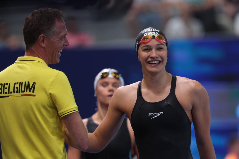 Belgian Sarah Dumont pictured during the semifinals of the Women's 200m Butterfly on the sixth day of  the European Aquatics Championships in Paris, France on Saturday 15 August 2026. BELGA PHOTO VIRGINIE LEFOUR