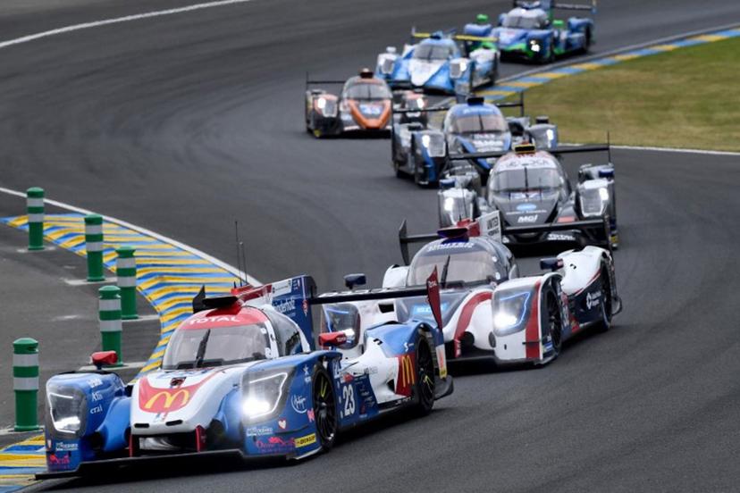 Ligier JSP217 Gibson of Austrian's driver Rene Binder compete during the 87th edition of the 24 Hours Le Mans endurance race on June 15, 2019, at Le Mans northwestern France.   Fred TANNEAU / AFP