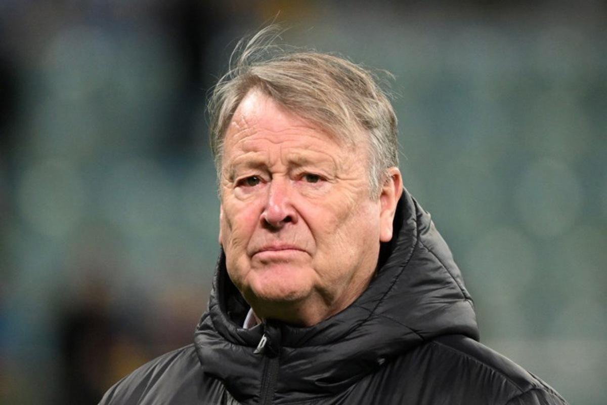 Iceland's coach Age Hareide looks on ahead the UEFA's EURO 2024 qualification final play off football match between Ukraine and Iceland, in Wroclaw, Poland, on March 26, 2024.  Sergei GAPON / AFP