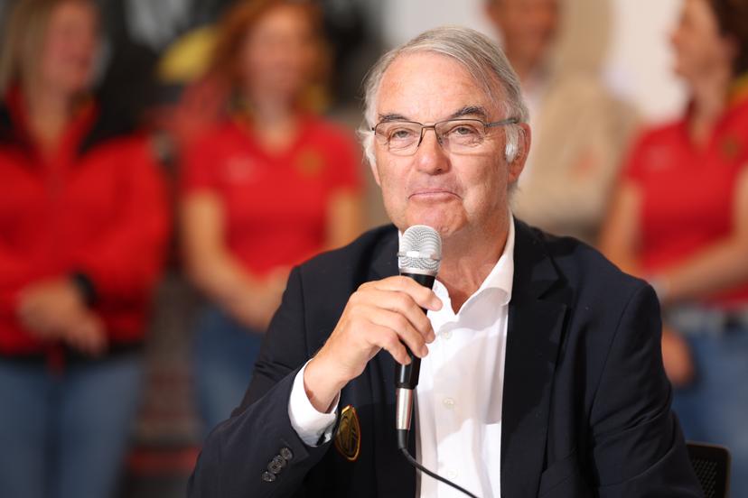 Jumping team manager Peter Weinberg pictured during a press moment of the 'Red Musketeers' riders that will compete at the upcoming World Championships, on Monday 27 July 2026 in Zaventem. The FEI World Championships will take place in Aachen, Germany from 11 to 23 August. BELGA PHOTO VIRGINIE LEFOUR