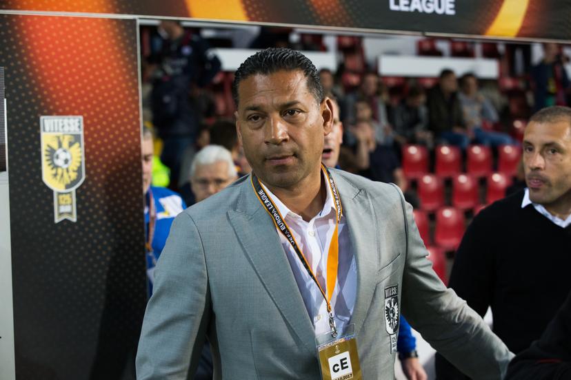 Vitesse's head coach Henk Fraser pictured during the third game of the group stage (Group K) of the UEFA Europa League competition between Belgian first league Zulte Waregem and Dutch club Vitesse Arnhem, in Waregem, Thursday 19 October 2017. BELGA PHOTO KURT DESPLENTER