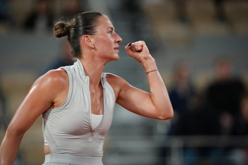 Ukraine's Marta Kostyuk reacts to a point against Ukraine's Elina Svitolina during their women's quarter final singles match on day 10 of the French Open tennis tournament on Court Philippe-Chatrier at the Roland-Garros Complex in Paris on June 2, 2026.  Dimitar DILKOFF / AFP