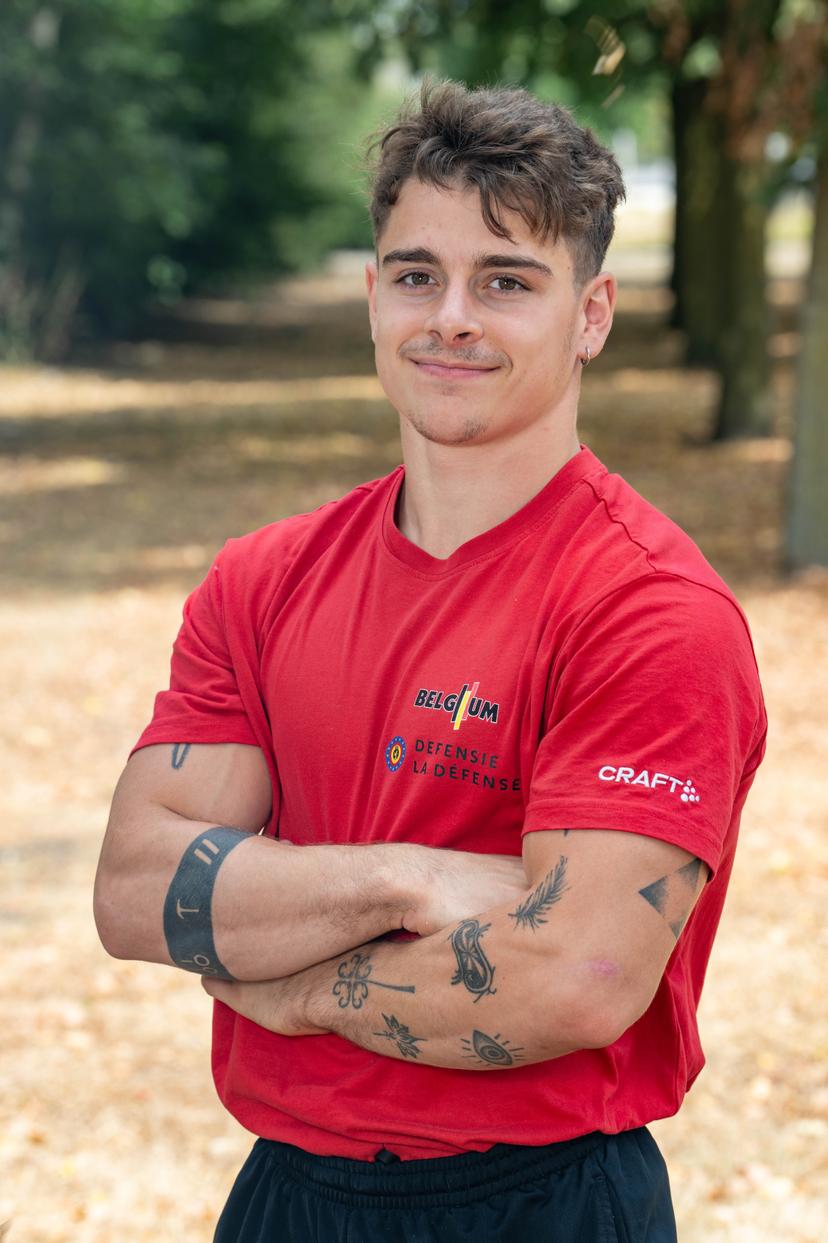 Belgian gymanst Victor Martinez poses for the photographer at a press conference of Gymfed to announce the Belgian delegation for the European Artistic Gymnastics Championships in Zagreb (13¿23 August), Wednesday 5th of August 2026, in Gent. BELGA PHOTO JONAS ROOSENS