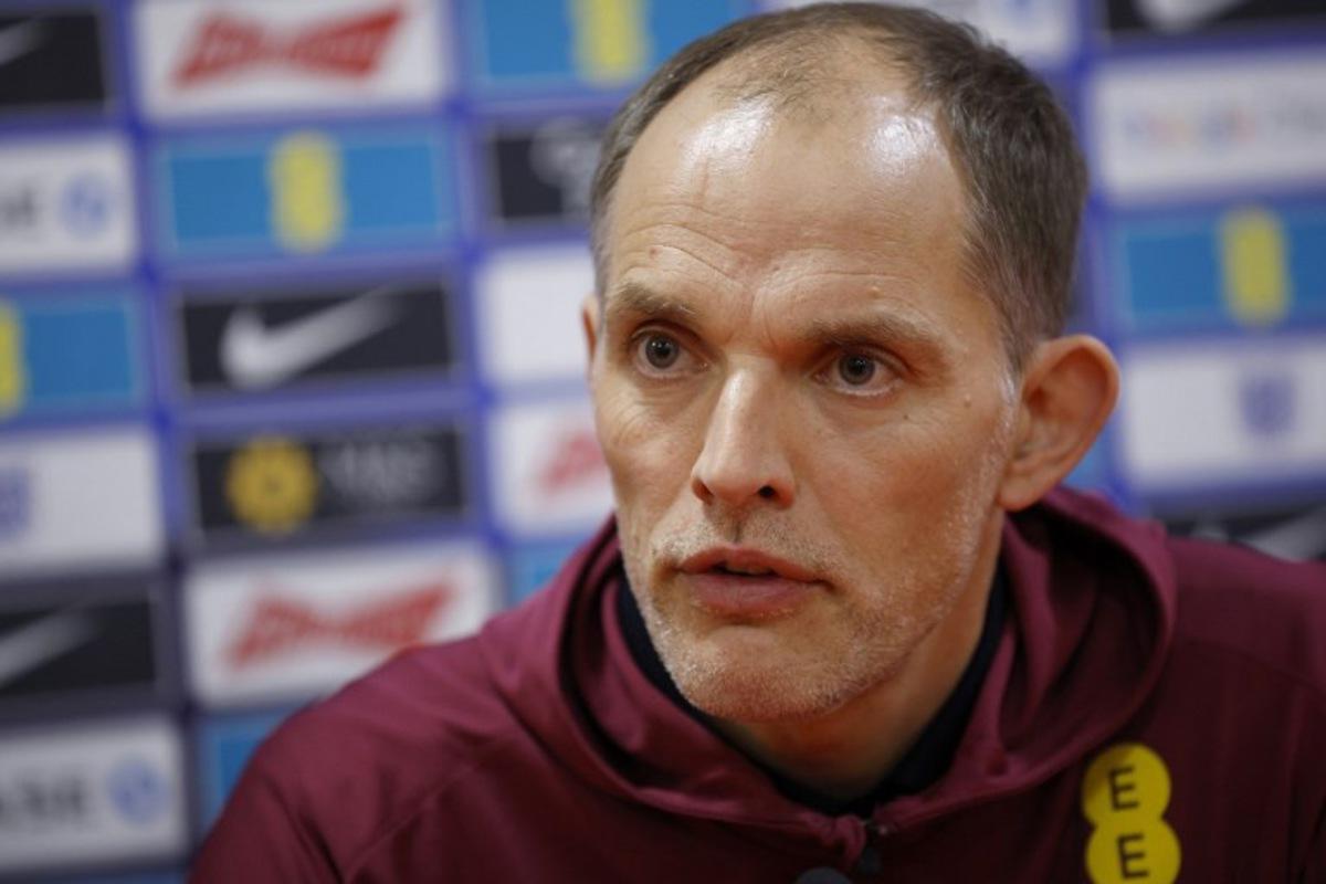 England's German head coach Thomas Tuchel speaks during a press conference on the eve of the FIFA World Cup 2026 Group K European qualification football match between Albania and England, at the Air Albania stadium in Tirana, on November 15, 2025.  Adnan Beci / AFP