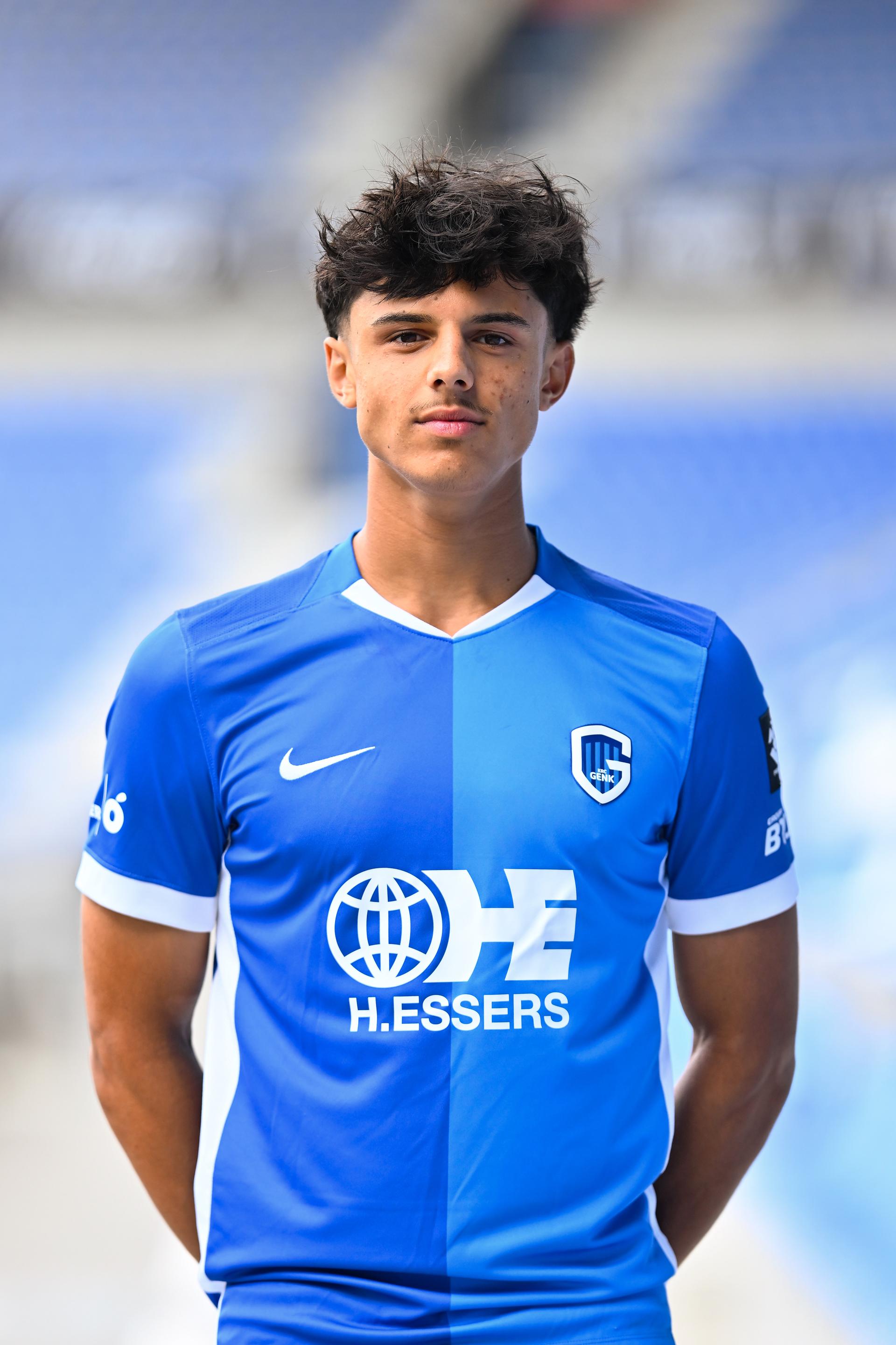 Jong Genk's Tinus Moorthamer poses for a picture at the 2026-2027 season photoshoot of Belgian Challenger Pro League team Jong Genk, Thursday 6 August 2026, in Genk. BELGA PHOTO JOHAN EYCKENS