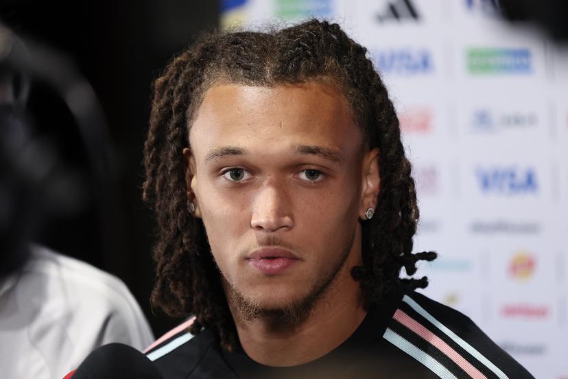Belgium's Diego Da Silva Moreira pictured during a press conference of Belgian national soccer team Red Devils, on Wednesday 08 July 2026 in Carson, Los Angeles County, California, USA. The Rode Duivels - Diables Rouges qualified for the knockout stage of the 2026 FIFA World Cup, where they'll meet Spain in the round of 8 on July 10th. BELGA PHOTO BRUNO FAHY