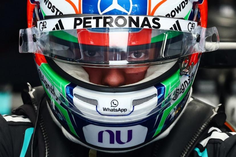 Mercedes' Italian driver Kimi Antonelli gets ready prior to compete in the qualifying session at the Spa-Francorchamps circuit, in Spa, ahead of the Formula One Belgian Grand Prix, on July 18, 2026.  Sarah Meyssonnier / POOL / AFP