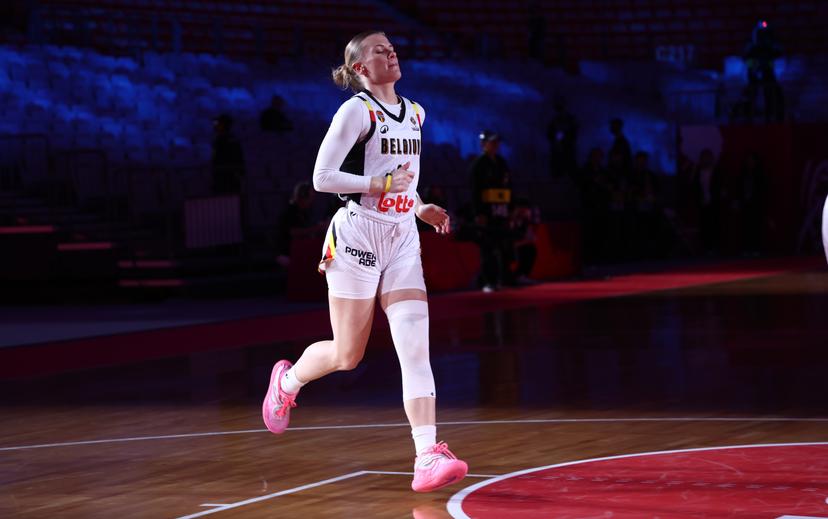 Belgium's Julie Vanloo pictured before a basket game between Belgium's national team Belgian Cats and Mali, in Wuhan, China, on Saturday 14 March 2026, the third game (out of 5) of the qualifications phase for the World Cup Basket tournament. BELGA PHOTO NIKOLA KRSTIC