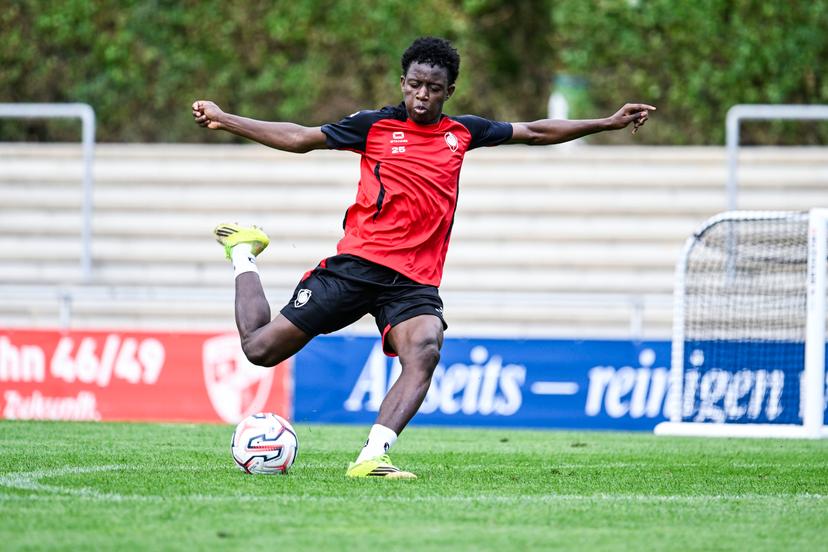 Antwerp's Modibo Fofana pictured in action during a training during the summer stage of Belgian soccer team Royal Antwerp FC, Tuesday 07 July 2026 in Iserlohn Germany, in preparation of the upcoming 2026-2027 first division season. BELGA PHOTO TOM GOYVAERTS