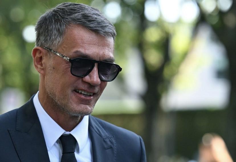AC Milan former player Paolo Maldini arrives at the Armani Theatre where late Italian fashion designer Giorgio Armani lies-in state, in Milan on September 7, 2025. Giorgio Armani died on September 4, 2025 at 91. PIERO CRUCIATTI / AFP