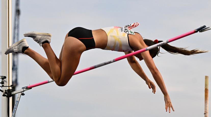 Belgian Elien Vekemans pictured in action during the women's pole vault event  on the second day of the European Athletics Championships (August 10-18) in Birmingham, United Kingdom, on Tuesday 11 August 2026. BELGA PHOTO ERIC LALMAND