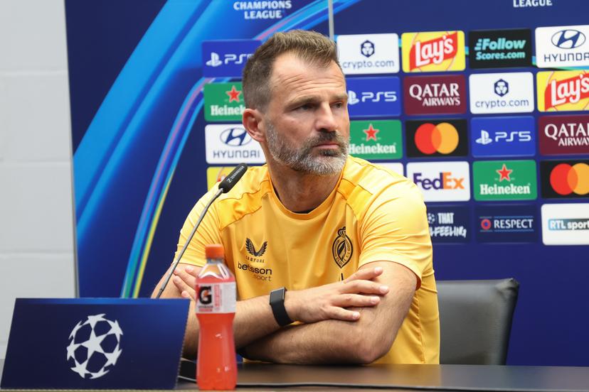 Club's head coach Ivan Leko is pictured during a press conference of Belgian soccer team Club Brugge KV, Monday 7 September 2026 in Knokke-Heist. Club is preparing for the first game in the UEFA Champions League league phase against English Aston Villa FC tomorrow. BELGA PHOTO BRUNO FAHY