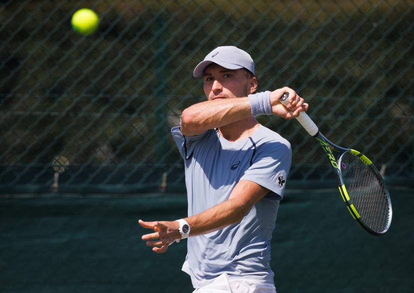Belgian Raphael Collignon pictured in action during the afternoon training session the preparations ahead of the Wimbledon grand slam tennis tournament in London, Britain, Friday 26 June 2026. The main tournament is starting on Monday 29th June. BELGA PHOTO BENOIT DOPPAGNE