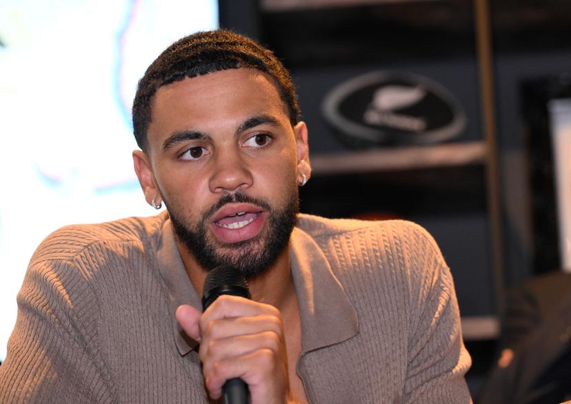 Belgian NBA player from Oklahoma City Ajay Mitchell picture during a meet and greet, Wednesday 22 July 2026 in Herstal. BELGA PHOTO JOHN THYS