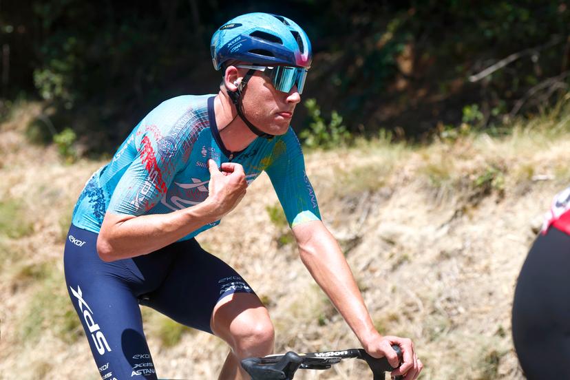 Dutch Mike Teunissen of XDS Astana Team pictured in action during stage 3 of the 2026 Tour de France cycling race, a stage of 195,9km from Granollers, Spain, to Les Angles, France, Monday 06 July 2026. The 113th edition of the Tour de France starts on Saturday 4 July in Barcelona, Spain, and will finish in Paris, France on the 26th of July.  BELGA PHOTO POOL LUCA BETTINI