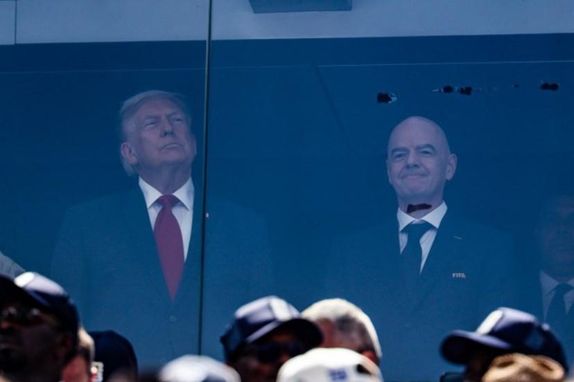 US President Donald Trump and FIFA President Gianni Infantino attend the 2026 World Cup football final between Spain and Argentina in East Rutherford, New Jersey on July 19, 2026.   Odd ANDERSEN / AFP
