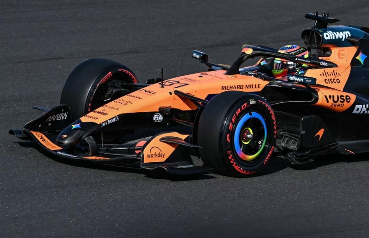 McLaren's Australian driver Oscar Piastri drives during the second practice session ahead of the Formula One Japanese Grand Prix at the Suzuka circuit in Suzuka, Mie prefecture on March 27, 2026.  ANDREW CABALLERO-REYNOLDS / AFP