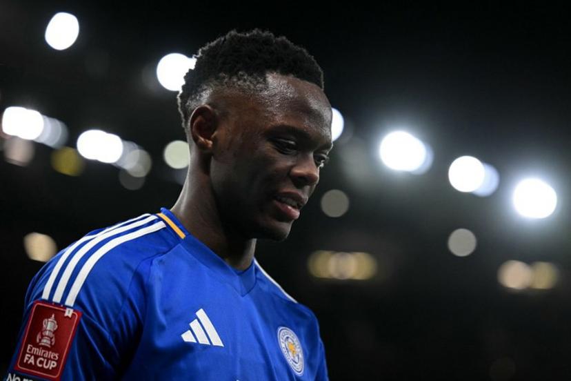 Leicester City's Zambian striker #20 Patson Daka leaves the pitch after being substituted off during the English FA Cup fourth round football match between Manchester United and Leicester City at Old Trafford in Manchester, north west England, on February 7, 2025.  Oli SCARFF / AFP