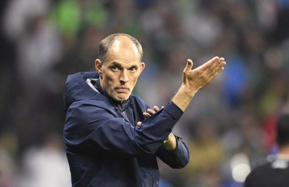 England's German head coach Thomas Tuchel gestures on the touchline during the 2026 World Cup round of 16 football match between Mexico and England at the Mexico City Stadium in Mexico City on July 5, 2026.   Alfredo ESTRELLA / AFP