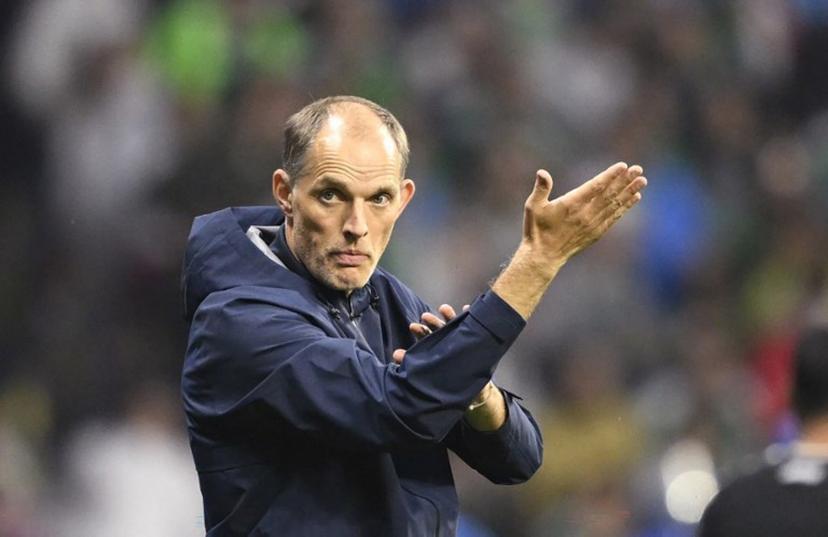 England's German head coach Thomas Tuchel gestures on the touchline during the 2026 World Cup round of 16 football match between Mexico and England at the Mexico City Stadium in Mexico City on July 5, 2026.   Alfredo ESTRELLA / AFP