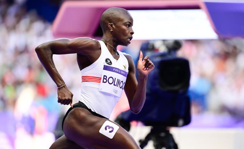 Belgian athlete Cynthia Bolingo Mbongo pictured in action during the Women's 400m round 1 of the athletics competition at the Paris 2024 Olympic Games, on Monday 05 August 2024 in Paris, France. The Games of the XXXIII Olympiad are taking place in Paris from 26 July to 11 August. The Belgian delegation counts 165 athletes competing in 21 sports. BELGA PHOTO LAURIE DIEFFEMBACQ