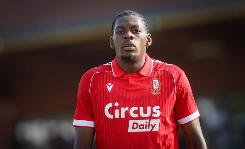 Standard's Rene Mitongo pictured during a friendly soccer game between third division soccer team Royal Football Club Aubel and first division Standard de Liege, on Wednesday 08 July 2026 in Aubel, in preparation of the upcoming 2026-2027 Belgian first division soccer season. BELGA PHOTO VIRGINIE LEFOUR