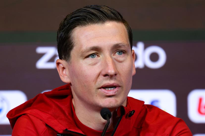 Belgium's Hans Vanaken pictured during a press conference of Belgian national soccer team Red Devils for the 2026 FIFA World Cup, at the Proximus Basecamp in Tubize, on Thursday 04 June 2026. Red Devils will play a friendly game against Tunisia on Sathurday before leaving for the 2026 FIFA World Cup. BELGA PHOTO BRUNO FAHY