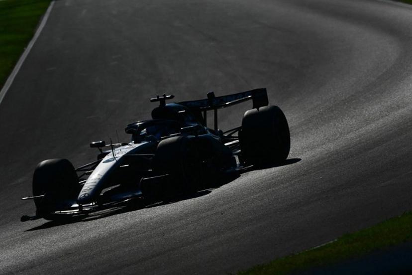 Mercedes' British driver George Russell drives during the second practice session of the Italian Formula One Grand Prix at the Autodromo Nazionale Monza circuit in Monza, northern Italy on September 4, 2026.  Marco BERTORELLO / AFP