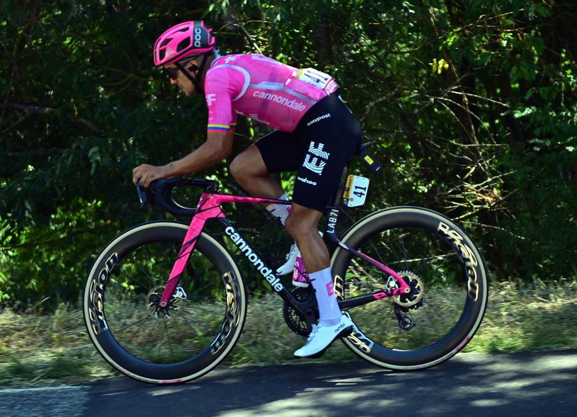 Ecuadorian Richard Carapaz of EF Education-EasyPost pictured in action during stage 18 of the 2026 Tour de France cycling race, a stage of 185km from Voiron to Orcieres-Merlette, on Thursday 23 July 2026. The 113th edition of the Tour de France starts on Saturday 4 July in Barcelona, Spain, and will finish in Paris, France on the 26th of July. BELGA PHOTO POOL PETE GODING