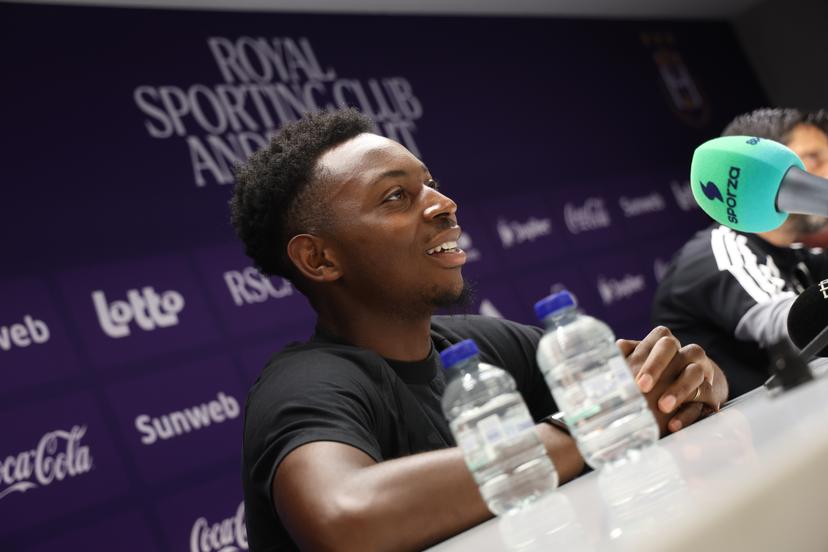 Anderlecht's Marco Kana pictured during a press conference of Belgian RSC Anderlecht, Wednesday 29 July 2026 in Brussels, in preparations of the second leg of the second qualifying round for the UEFA Europa League against Swedish Hammarby IF. BELGA PHOTO VIRGINIE LEFOUR