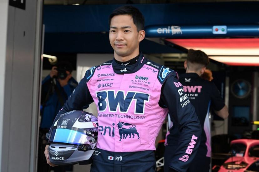 Alpine's Japanese reserve driver Ryo Hirakawa poses ahead of the Formula One Japanese Grand Prix at the Suzuka circuit in Suzuka, Mie prefecture on April 3, 2025.  Toshifumi KITAMURA / AFP