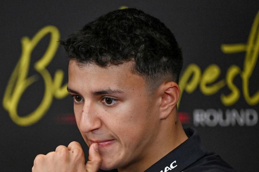 Red Bull Racing's French driver Isack Hadjar attends the driver's press conference ahead of the Formula One Hungarian Grand Prix at the Hungaroring circuit in Mogyorod near Budapest, Hungary, on July 23, 2026.  Attila KISBENEDEK / AFP