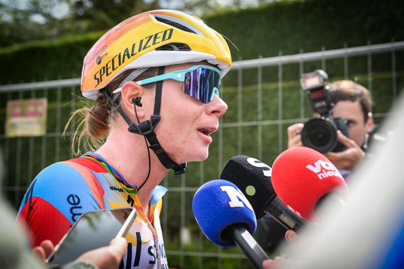 Belgian Lotte Kopecky of SD Worx-Protime pictured after the women's 'Brabantse Pijl' one day cycling race, 125,7km from Lennik to Overijse on Friday 17 April 2026. BELGA PHOTO DAVID PINTENS