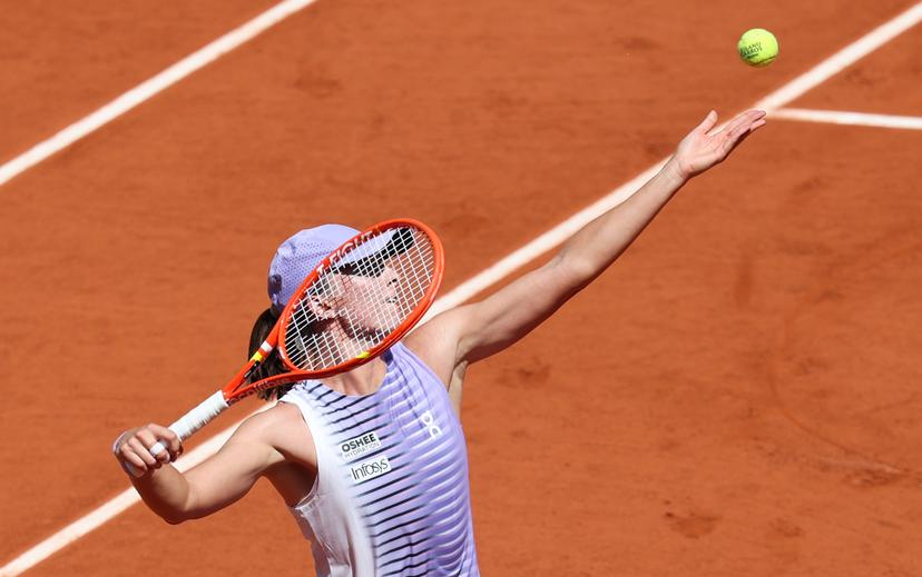 Polish Iga Swiatek pictured in action during the Roland Garros French Open tennis tournament, in Paris, France, Monday 25 May 2026. This year's tournament takes place from 18 May to 07 June. BELGA PHOTO VIRGINIE LEFOUR