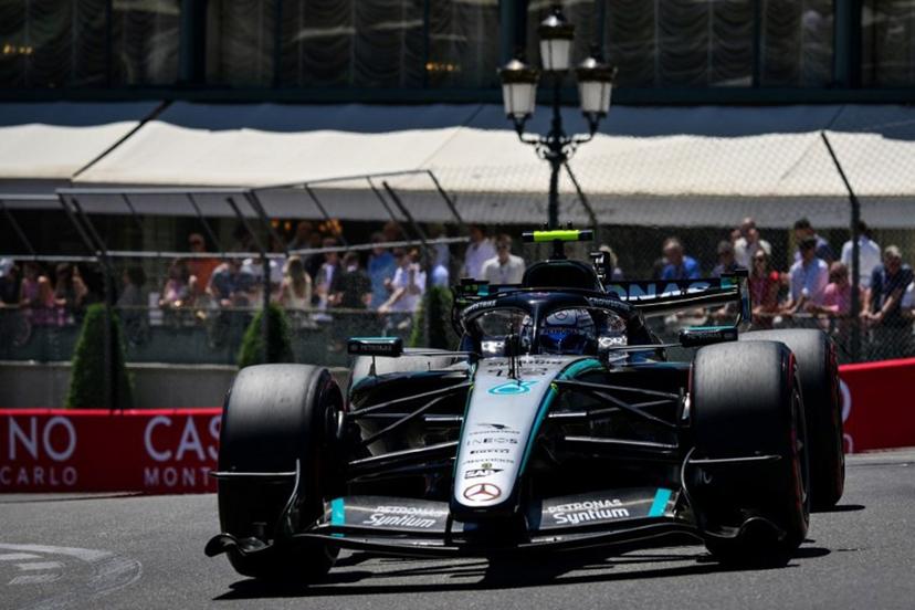 Mercedes' Italian driver Kimi Antonelli takes part in the third practice session at the Monaco street circuit in Monaco, ahead of the Monaco Formula 1 Grand Prix, on June 6, 2026.   Andrej ISAKOVIC / AFP