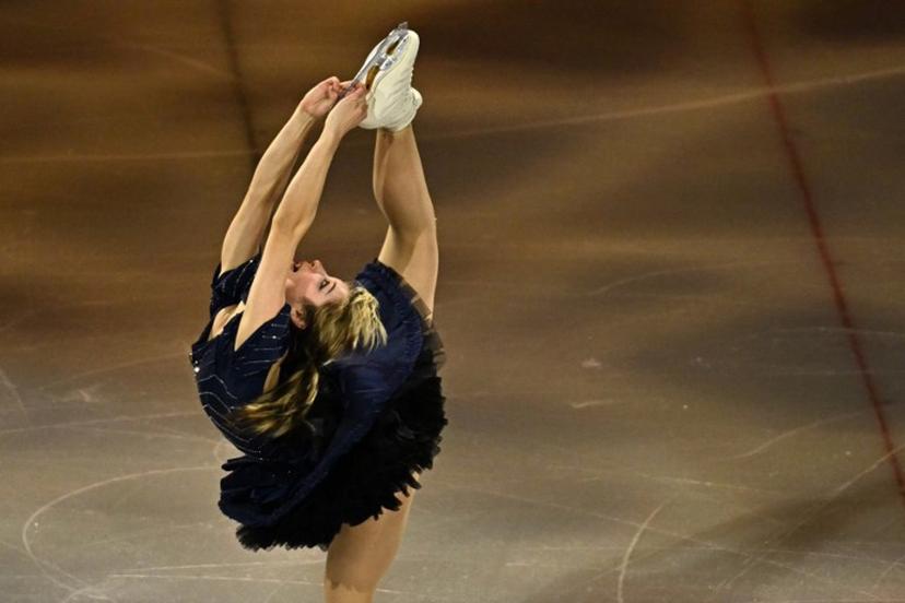 USA's Alysa Liu performs at the figure skating exhibition gala during the Milano Cortina 2026 Winter Olympic Games at Milano Ice Skating Arena in Milan on February 21, 2026. Gabriel BOUYS / AFP