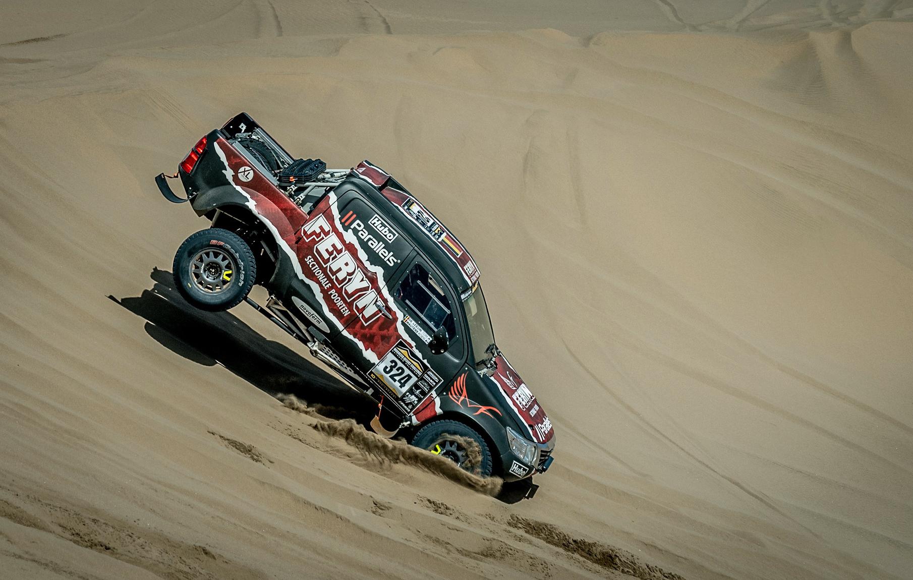ATTENTION EDITORS - HAND OUT PICTURES - EDITORIAL USE ONLY - MANDATORY CREDIT: JAN VAN GELDER - PHOTOVISION - Hand out picture released on Saturday 05 April 2025 by Eric Dupain shows Belgian Koen Wauters during the first stage of the Morocco Desert Challenge, from Agadir to Plage Blanche , on Saturday 05 April 2025. *** Belga and Belga Editorial Board decline all responsibility regarding the content of this picture. *** BELGA PHOTO HAND OUT JAN VAN GELDER - PHOTOVISION