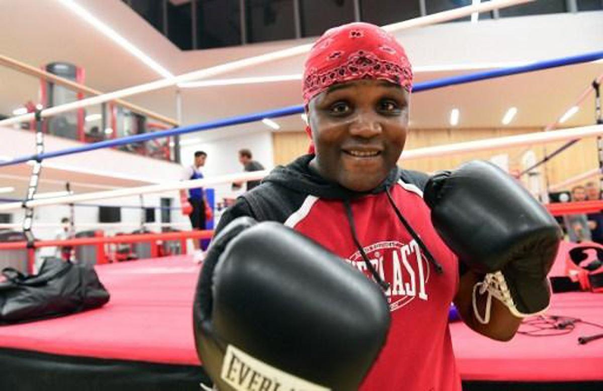 Belgium politician and former international middleweight boxing champion Bea Diallo poses while leading a boxing training class in Brussels on October 26, 2016. He was one of the best middleweight boxers of his time and is now a Belgian lawmaker, but Bea Diallo says he understands what turns youngsters to the dark side. Diallo, a Liberian-born Muslim, says he is using the lessons he learned in the school of hard knocks to motivate young Belgians and even steer some away from Islamic extremism.
EMMANUEL DUNAND / AFP TO GO WITH AFP STORY BY LACHLAN CARMICHAEL