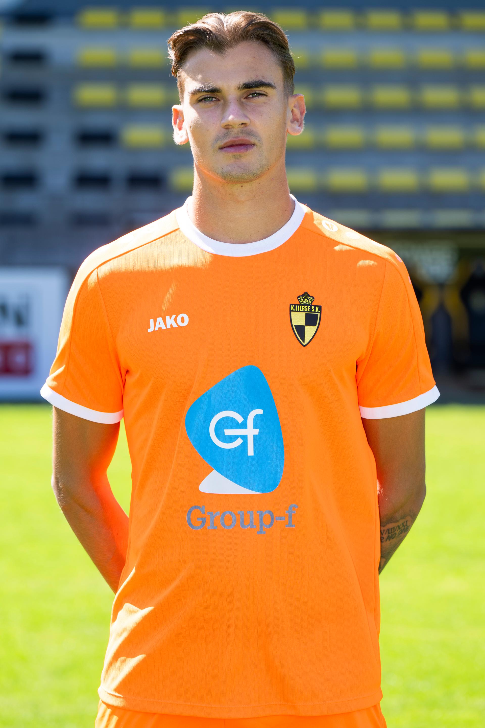 Kiany Vroman poses for a picture at the 2026-2027 season photoshoot of Belgian Challenger Pro League team K Lierse SK, on Tuesday 11 August 2026, in Lier. BELGA PHOTO TOM GOYVAERTS