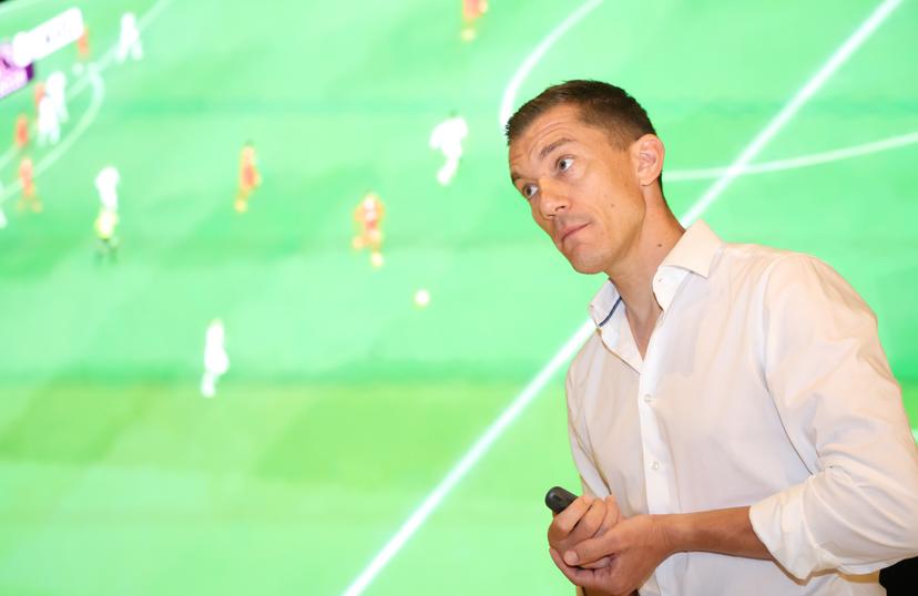 ACFF Director Jonathan Lardot gestures during a press conference of the Professional Refereeing Department (PRD) on the upcoming soccer season, Wednesday 15 July 2026 in Tubize. BELGA PHOTO VIRGINIE LEFOUR