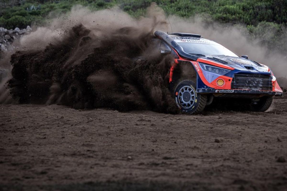 Hyundai Shell Mobis World Rally Team's Belgian driver Thierry Neuville steers his Hyundai i20 N Rally1 with Belgian co-driver Martijn Wydaeghe during the World Rally Championship (WRC) Safari Rally Kenya Special Stage 3 (SS3) in Gilgil on March 21, 2025. Luis TATO / AFP