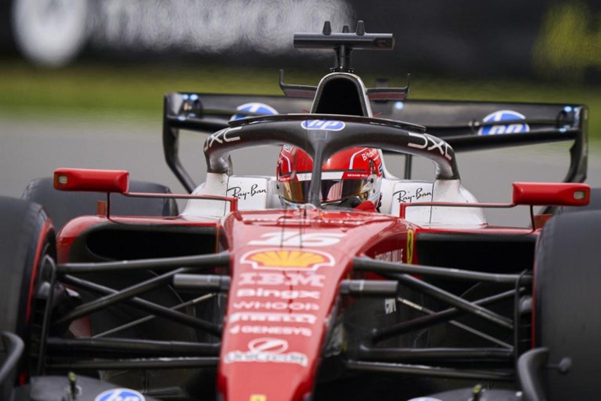 Ferrari's Monegasque driver Charles Leclerc races during the qualifying session for the 2026 Formula 1 Grand Prix du Canada at Circuit Gilles-Villeneuve in Montreal, Canada, on May 23, 2026. Geoff Robins / AFP