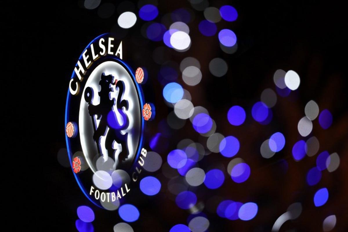 The Chelsea logo is seen through Christmas decorations ahead of the English Premier League football match between Chelsea and Bournemouth at Stamford Bridge in London on December 30, 2025. Adrian Dennis / AFP