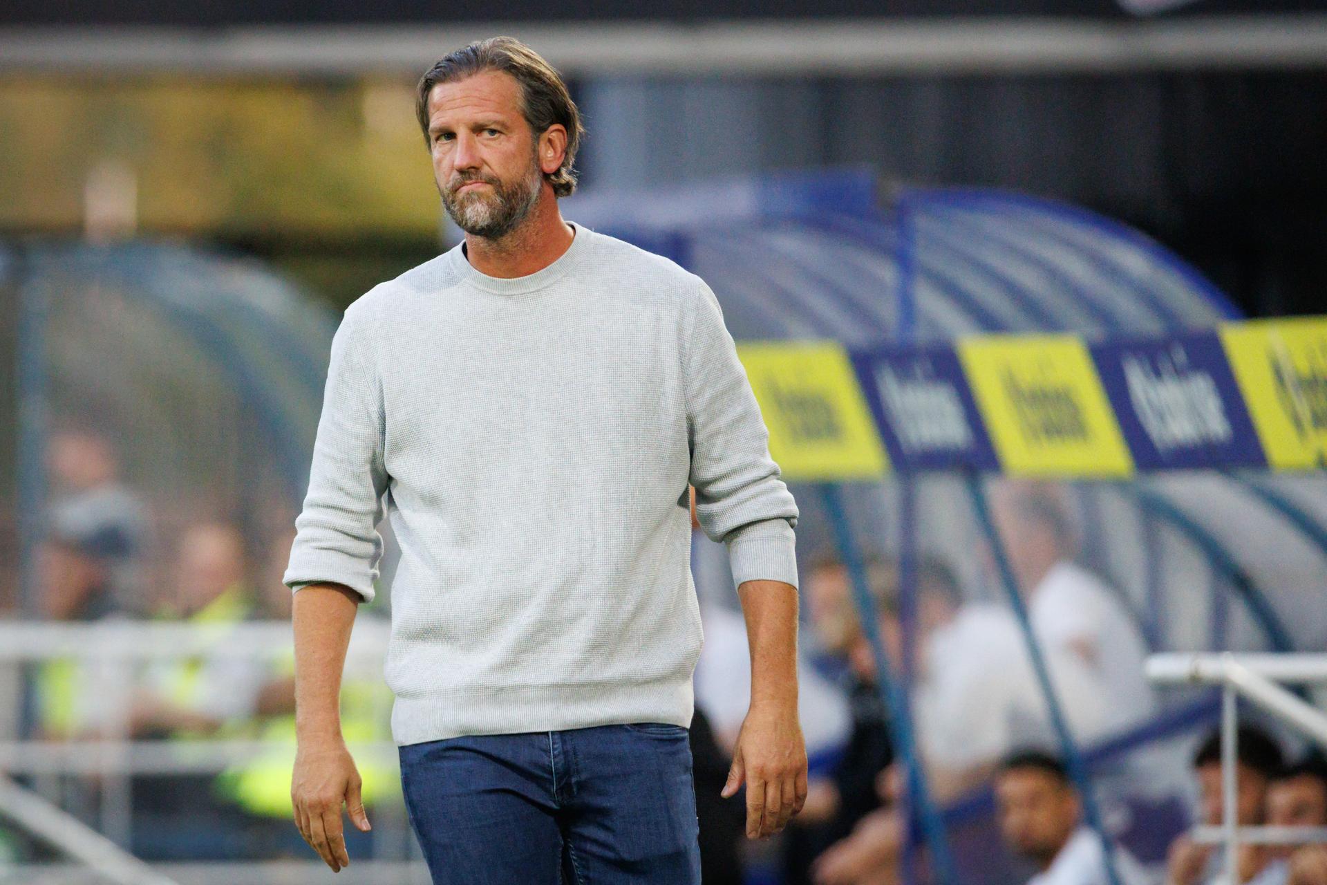 Gent's head coach Rik De Mil pictured during a soccer game between Belgian KAA Gent and Ukrainian FC LNZ Cherkasy, Thursday 30 July 2026 in Gent, the return leg of the second qualifying round for the UEFA Conference League. The first leg ended in a 0-0 draw. BELGA PHOTO KURT DESPLENTER