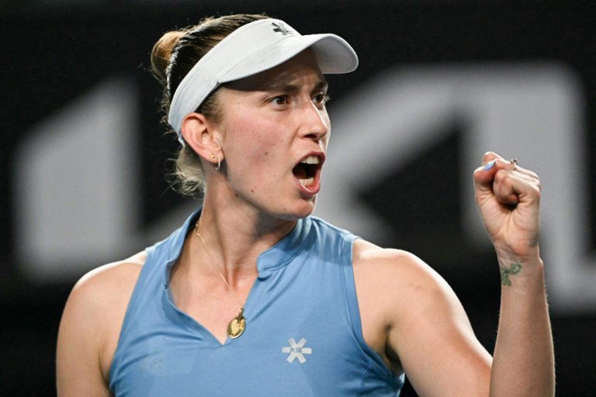 Belgium's Elise Mertens reacts after a point against Thailand's Lanlana Tararudee during their women's singles match on day two of the Australian Open tennis tournament in Melbourne on January 19, 2026. Paul Crock / AFP