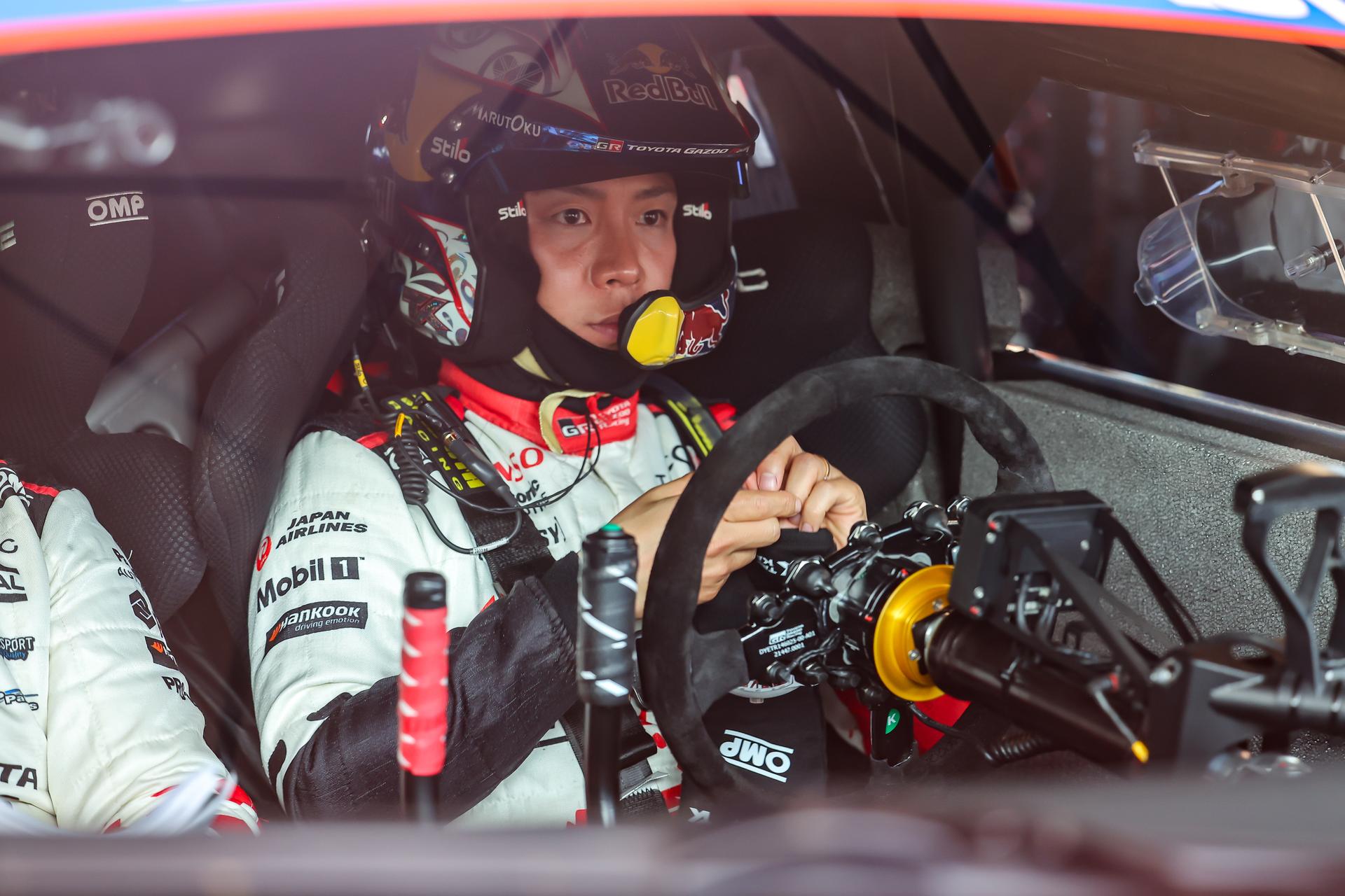 ATTENTION EDITORS - HANDOUT PICTURES - EDITORIAL USE ONLY - MANDATORY CREDIT 'TOYOTA GAZOO RACING' This handout picture distributed on Saturday 14 March 2026 by Toyota Gazoo Racing shows Takamoto Katsuta and Aaron Johnston during stage 3 of the Safari Rally, stage 3 of the WRC 2026, in Naivasha, Kenya. Belga and Belga editorial board decline all responsability regarding the content of this picture. PHOTO HANDOUT TOYOTA GAZOO RACING
