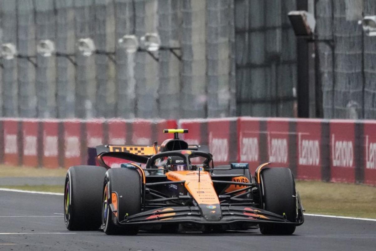 McLaren's British driver Lando Norris drives past the grandstand during the Formula One Japanese Grand Prix at the Suzuka circuit in Suzuka, Mie prefecture, Japan on April 6, 2025. Shuji Kajiyama / POOL / AFP